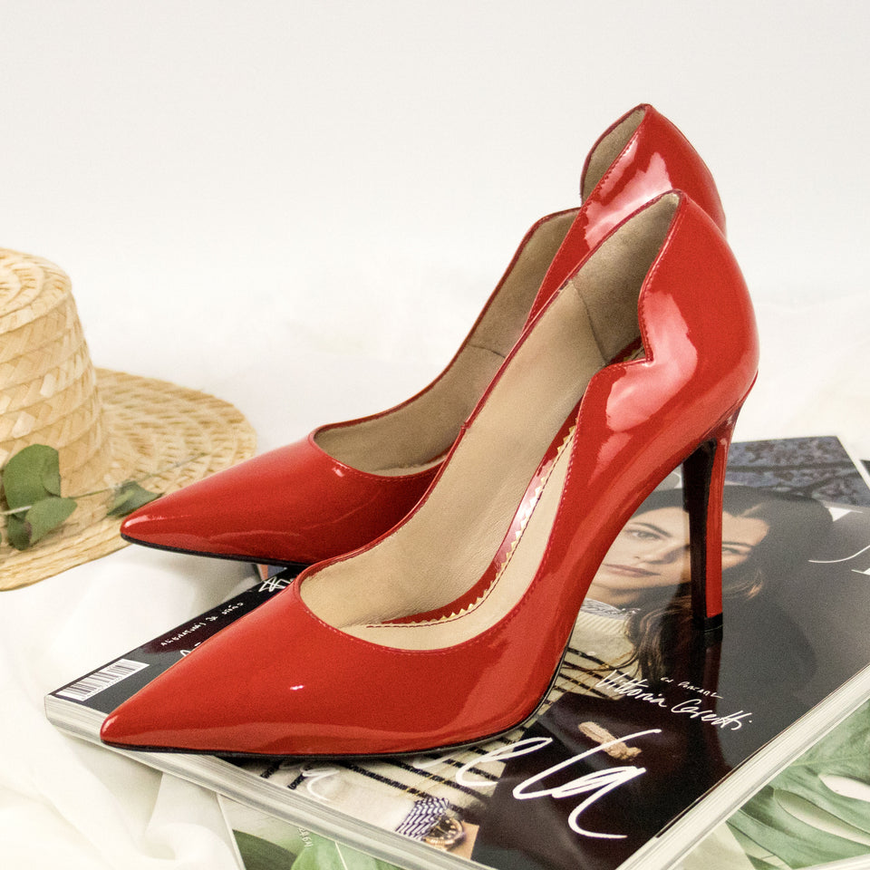 Franks Genoa Red Patent Leather 4” heel